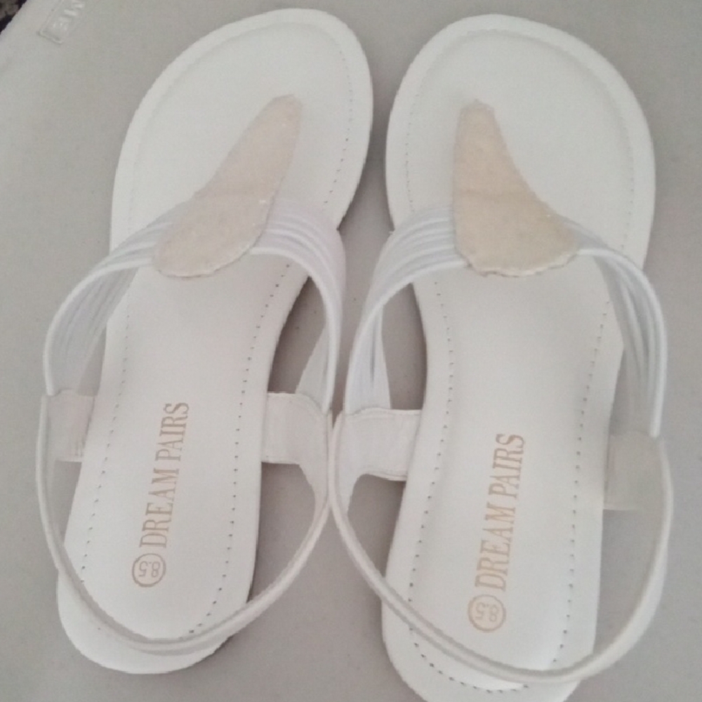Dream Pairs White Sandals Minimalist Slip-On - Picture 3 of 7